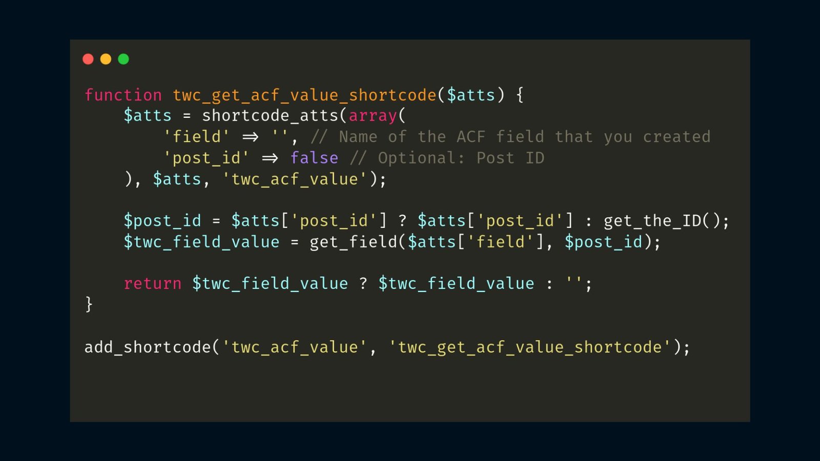 ACF Values Using Shortcodes in Elementor